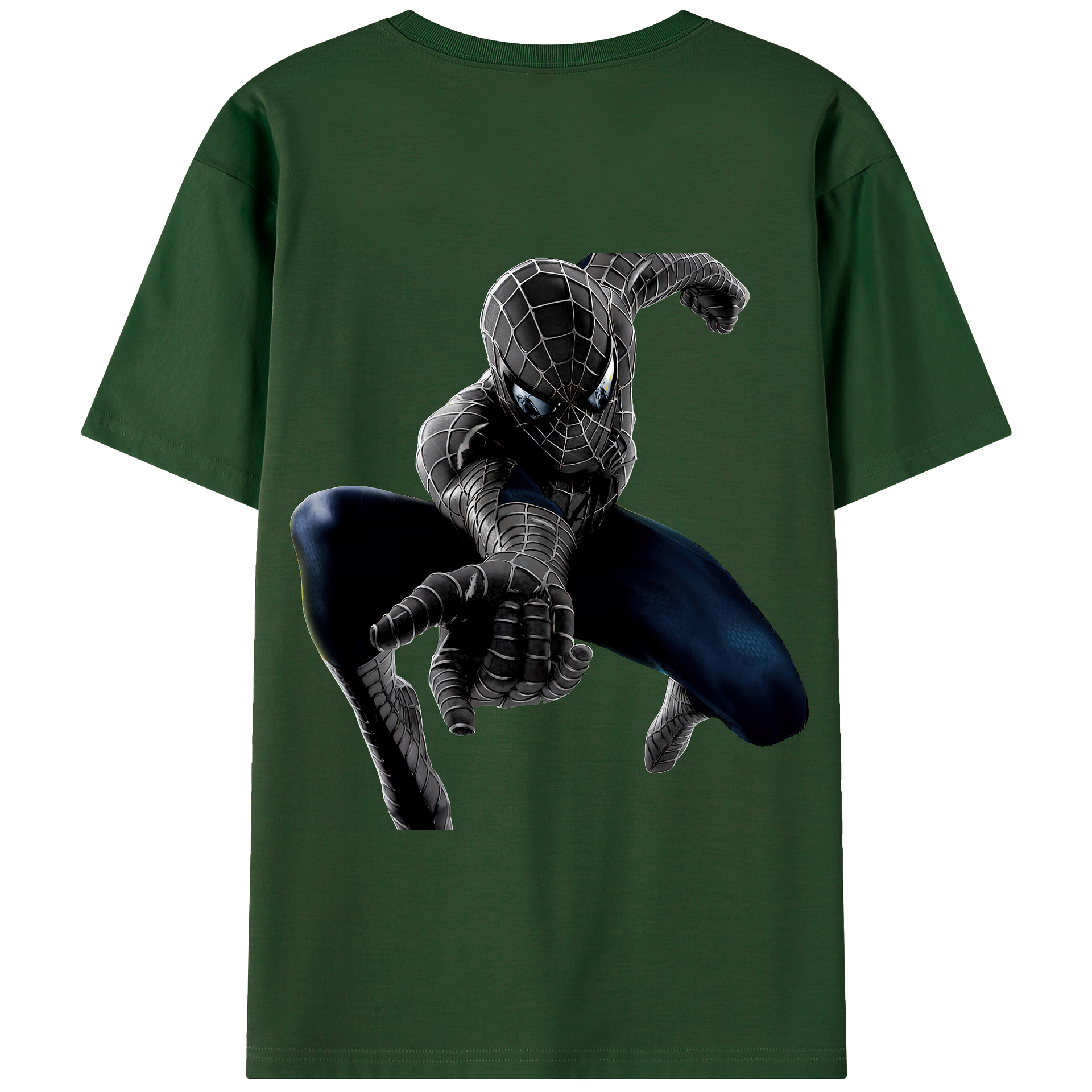 （画像用） Spider Man スパイダーマン 綿100％半袖Tシャツ（背面プリント）